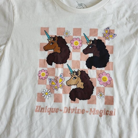 Girls' Afro Unicorn 2pc Top and Shorts Set, 3KIDA-BN - Picture 5 of 9